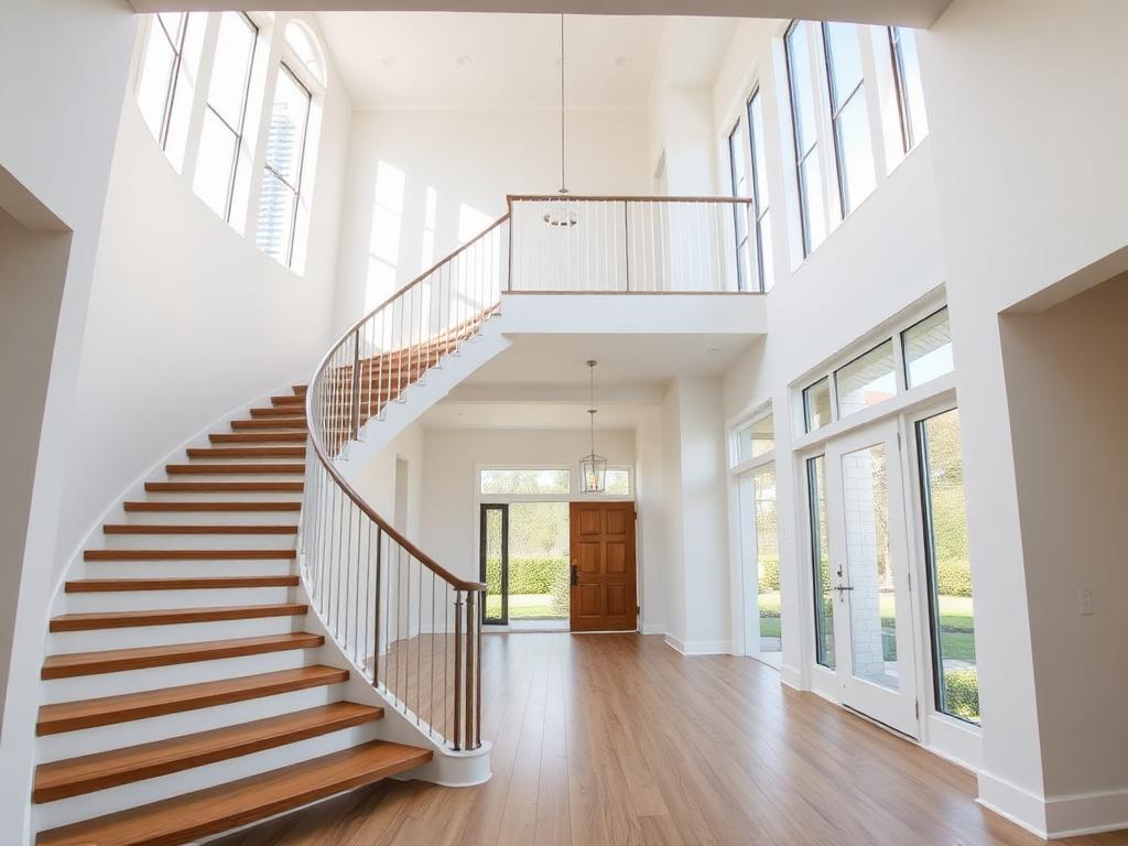 Architectural staircase in a home photographed by PreviewFirst